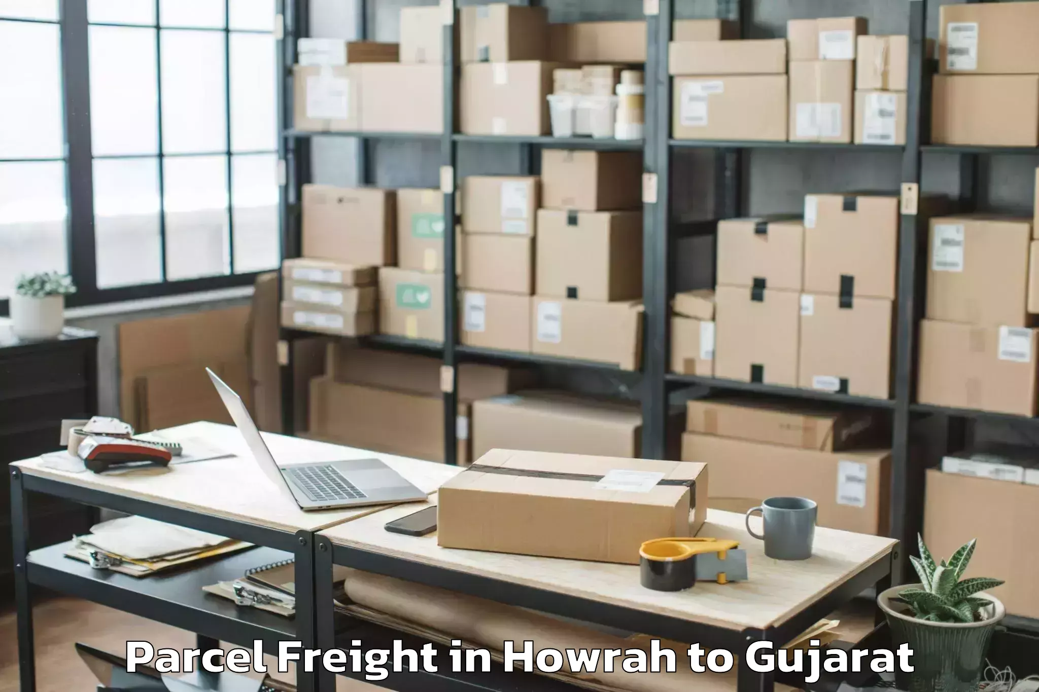 Easy Howrah to Dhandhuka Parcel Freight Booking